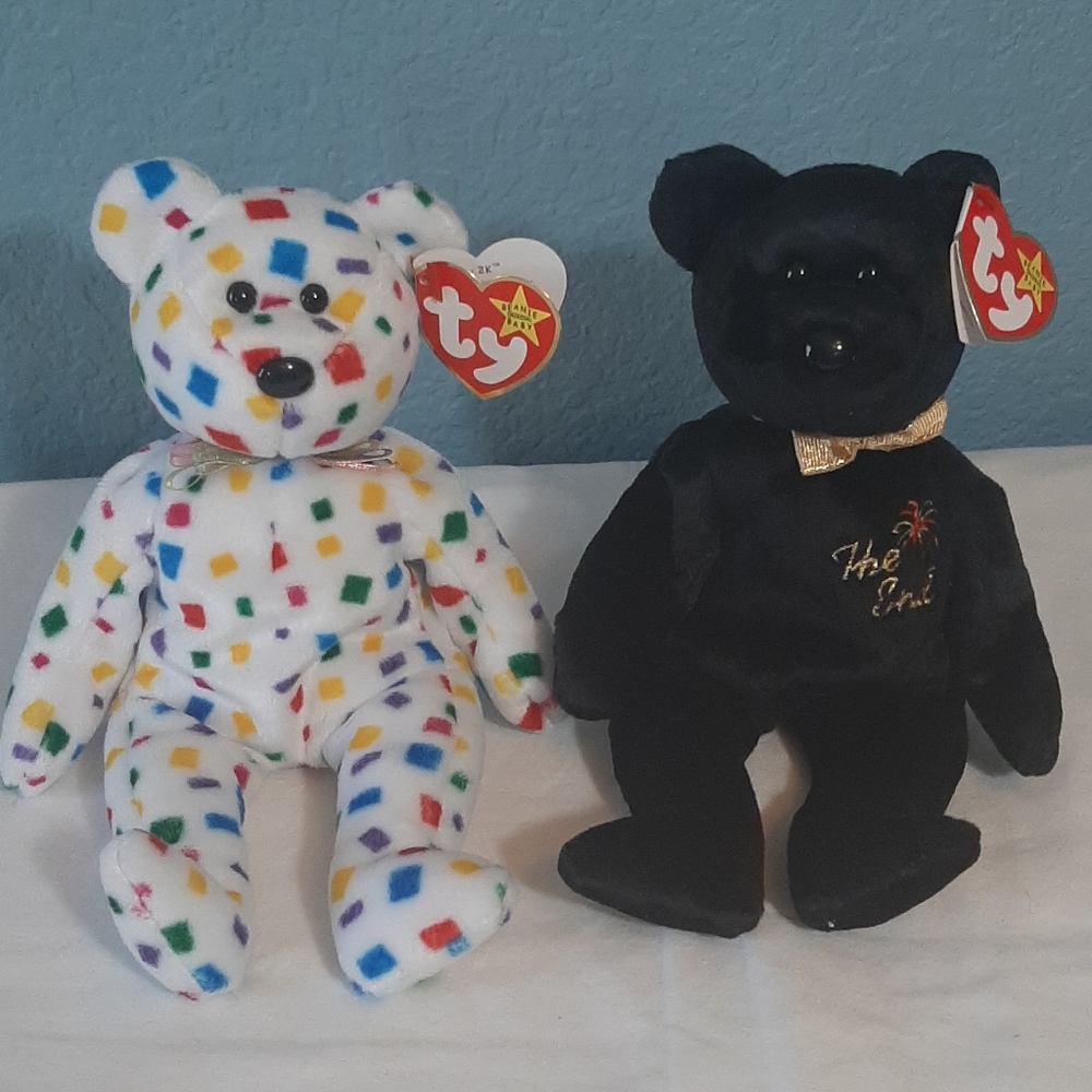 RARE Ty 2K and The End Beanie Babies